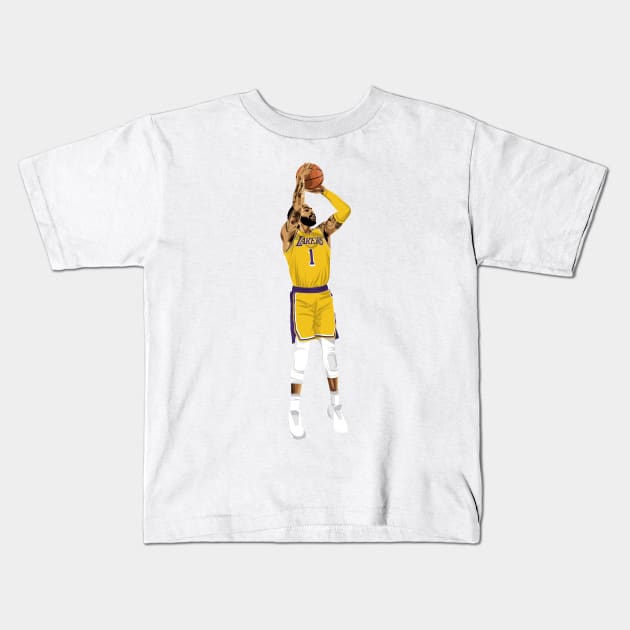 D'angelo Russell Lakers Kids T-Shirt by knnthmrctn